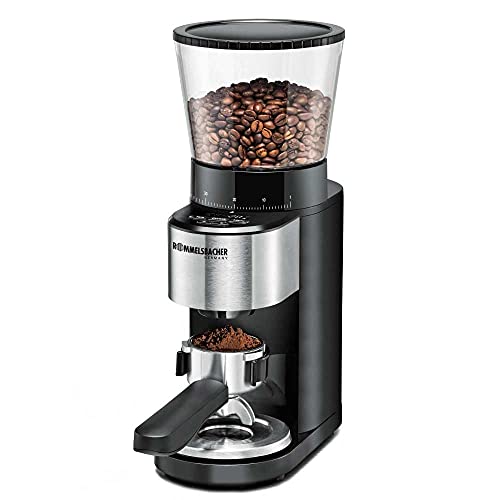 Rommelsbacher Ekm 500 - Macina Caffè Conico, Macinino, Bilancia Di Precisione, Supporto Per Filtro, Grado Di Macinatura A 39 Livelli, 5 Tasti Funzione