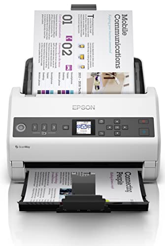 Epson Workforce Ds-730N Scanner Di Rete Stand-Alone, Sheet-Feeder Adf 100 Pagine, Ethernet, Display Lcd, Scansione Documenti Fino 40 Ppm (80 Ipm) Free