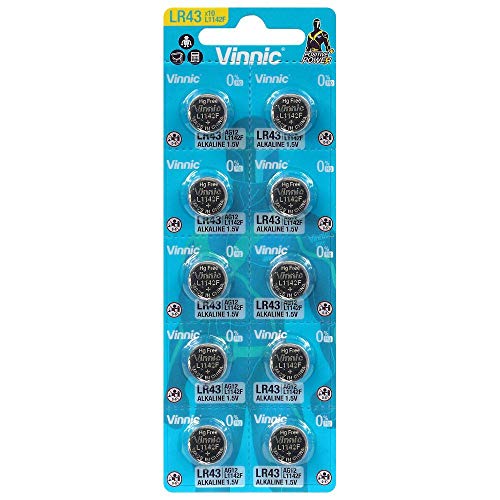 Vinnic Pila Boton Alcalina Ag13 Lr44 L1154F Blister*10