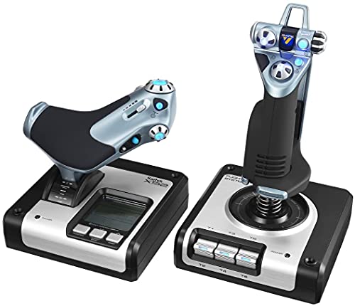 Logitech G Saitek X52 Controller Di Simulazione Con Acceleratore, Joystick X52 Hotas, Display Lcd, Pulsanti Illuminati, Acceleratore Progressivo, Cen