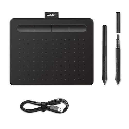 Wacom Intuos Small Tavoletta Grafica - Tavoletta Portatile Per Dipingere, Disegnare Ed Editare Foto Con Penna Sensibile Alla Pressione Nero - Adatta P