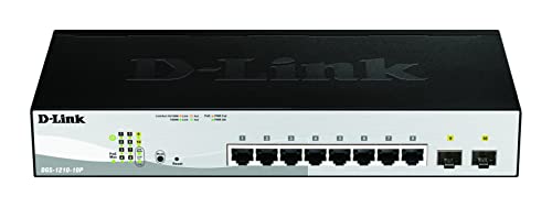 D-Link Dgs-1210-10P/E Smart+ Switch Gestito, 10 Porte Gigabit, Poe - Solo Cavo Di Alimentazione Ue
