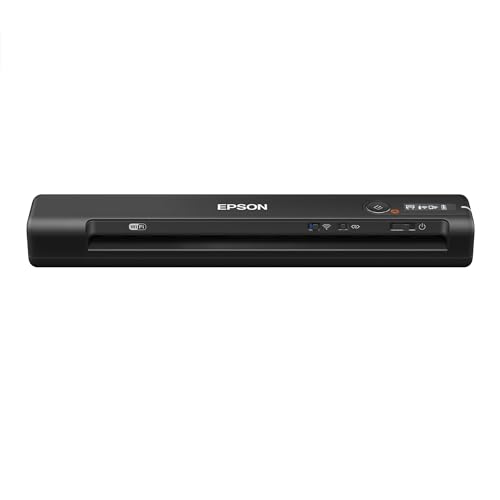 Epson Workforce Es-60W Scanner Portatile Compatto, Wireless Wi-Fi Direct Usb, Pannello Lcd, Scansione 600Dpi, Alimentazione Automatica, Scansione 8,5