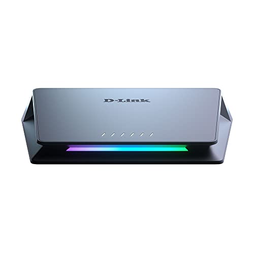 D-Link Dms-106Xt Switch Non Gestito Multi-Gigabit A 6 Porte, Con 5X Porte Ethernet 2,5 G E 1X Uplink 10 Gigabit, Struttura In Lega Di Alluminio, Senza