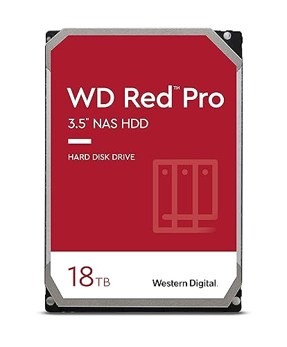 Wd Red Pro 18Tb Per Nas Hard Disk Interno Da 3.5”, 7200 Rpm Class, Sata 6 Gb/S, Cmr, Cache Da 512 Mb, Garanzia 5 Anni