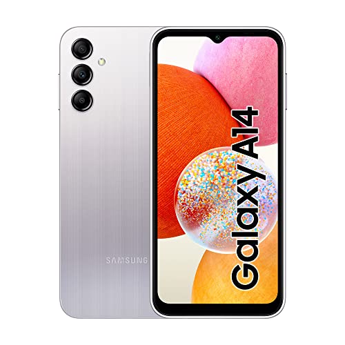 Samsung Galaxy A14 Smartphone Android, Display Lcd Fhd+ 6.6", 4Gb Ram, 64Gb Memoria Interna Espandibile, Batteria 5.000 Mah, Silver [Versione Italiana