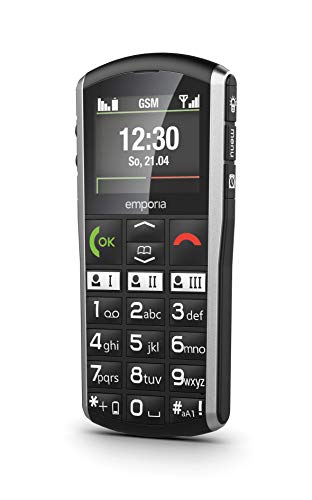 Emporiasimplicity - Telefono Cellulare, Display 2" A Colori, Tasti Grandi, Tasto Sos, Basetta Di Ricarica, M4/T4 Compatibile Con Gli Apparecchi Acusti