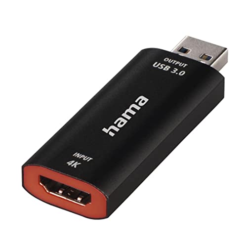 Hama Video Capture Card 4K Hdmi A Usb 3.0 Scheda Di Registrazione Video (Per La Registrazione Diretta Della Fotocamera Reflex O Action Cam Con Pc, Lap