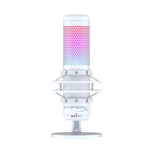 Hyperx Quadcast S – Rgb Usb Con Condensatore Per Pc, Ps5, Ps4 E Mac, Antivibrazione Supporto Anti Urto, Quattro Pattern Polari, Filtro Antipop, Regola
