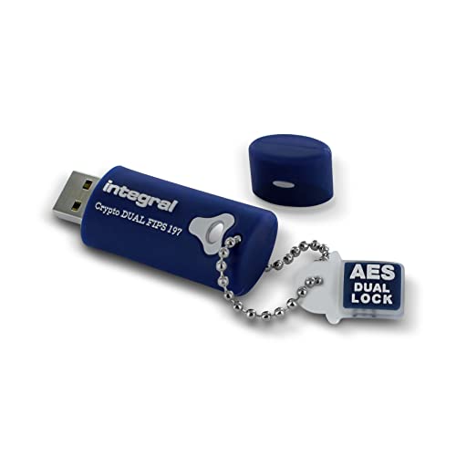 Integral Crypto - Chiavetta Usb 3.0, 32 Gb, Con Crittografia Aes 256 Bit, Fips 197, Per Admin E User