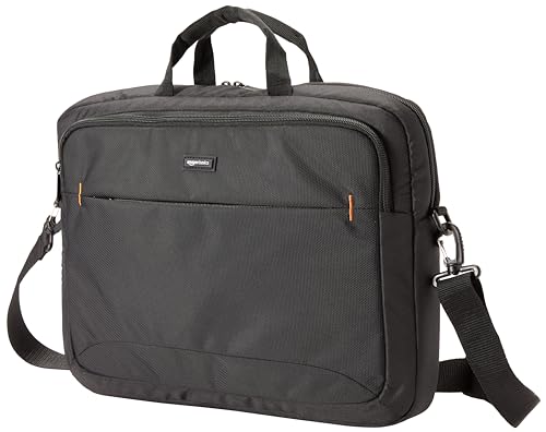Amazon Basics - Borsa A Tracolla Per Laptop Compatto, Custodia Per Il Trasporto Con Tasche Per Riporre Accessori, 44 Cm, 1 Unità, Confezione Da 1 , Ne