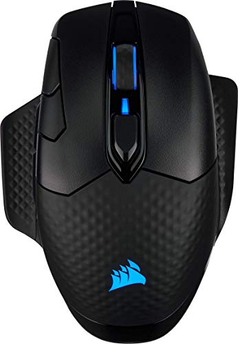Corsair Dark Core Rgb Pro Se Mouse Da Gioco Fps/Moba Senza Fili Con Ricarica Wireless Qi - 18.000 Dpi - 8 Pulsanti Programmabili - Compatibile Icue -