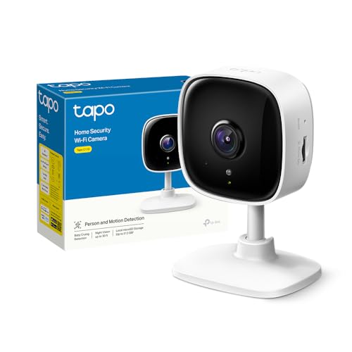 Tp-Link Telecamera Wi-Fi Interno Tapo C110, Videocamera Sorveglianza 2K(3Mp), Visione Notturna, Audio Bidirezionale, Modalità Privacy, Notifiche In Te