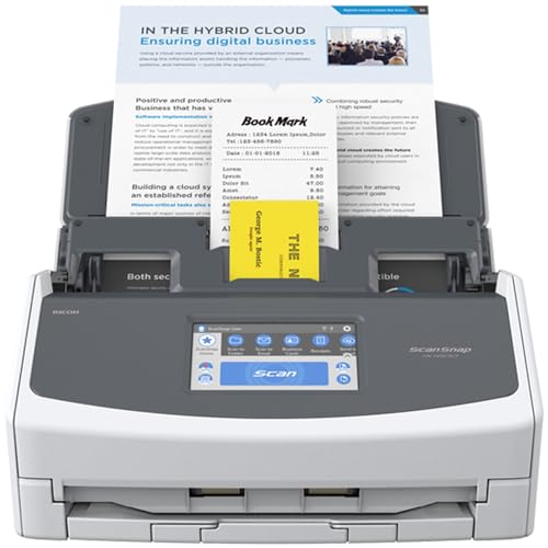 Scansnap Ix1600 (Bianco) - Scanner Documenti - Adf, Scanner Fronte Retro Duplex - A4, Touchscreen, Wi-Fi, Usb3.2