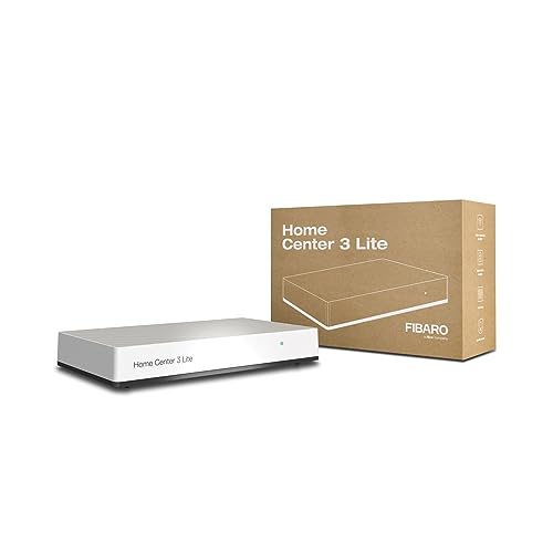 Fibaro Home Center 3 Lite, Hub Casa Intelligente Z-Wave 700, Funziona Con Alexa, Google Home, Interruttori Z-Wave, Prese, Termostati, Sensori Di Sicur