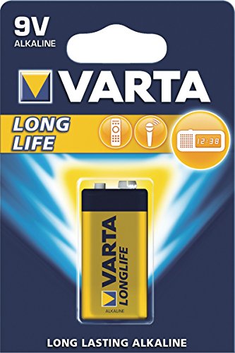 Varta Longlife Blocco Da 9V Batterie 6Lr61 (Pacco Da 1) Batteria Alcaline Blocco E - Made In Germany - Ideali Per Rilevatori Antincendio, Rilevatori D