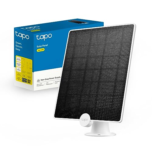 Tp-Link Tapo A200 Pannello Solare 4.5W, 5.2V, Micro Porta Usb, Energia Solare Non-Stop, Celle In Silicio Monocristallino Premium, Ip65 Impermeabile, R
