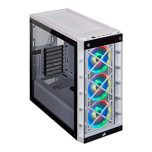 Corsair Icue 465X Rgb Vetro Temprato Smart Case Mid-Tower Atx, Pannelli Laterali E Anteriore In Vetro Temprato, Tre Ventole Ll120 Rgb Incluse, Opzioni