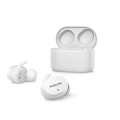 Philips Tat3216W, Auricolari In Ear, Comandi Touch, Resistente All'Acqua, Bluetooth, Fino A 24 Ore Di Riproduzione, Microfono Incorporato, Design Ergo