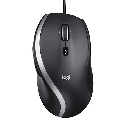 Logitech M500S Mouse Con Cavo Con Scorrimento Iperveloce Avanzato E Inclinazione, Pulsanti Personalizzabili, Tracciamento Di Precisione, Regolazione D