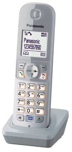 Panasonic Kx-Tga681Exs Ricevitore Opzionale Cordless Per Panasonic Kx-Tg68Xx, Argento