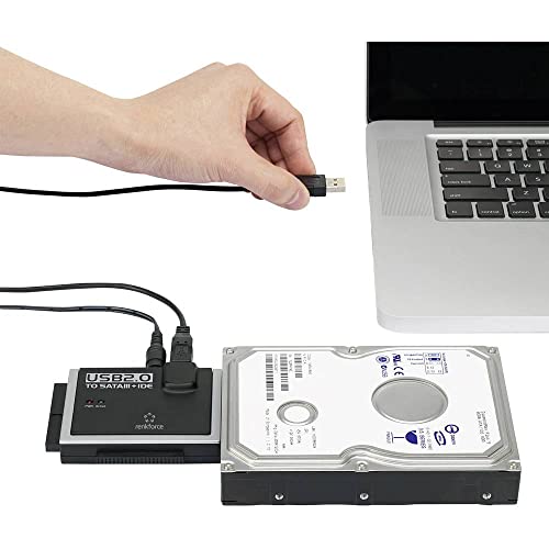 Renkforce Hard Disk Adattatore [1X Spina A Usb 2.0 - 1X Presa Ide A 40 Poli, Presa Ide A 44 Poli, Spina Combinata Sata