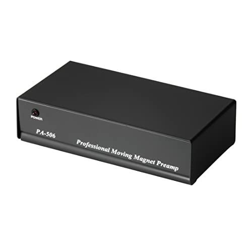 Hama Preamplificatore Fono Stereo Pa 506 (Per Giradischi, Incluso Adattatore Di Alimentazione 230V/50Hz, 3000Ma, Cavo Cinch 0,9 M) Nero
