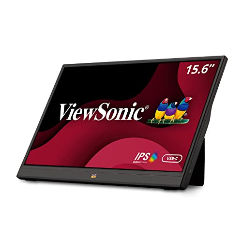 Viewsonic Va1655 Monitor Portatile Da 47 Cm (16 Pollici) (Full Hd, Pannello Ips, Mini-Hdmi, 2X Usb-C Per Raspberry Pi/Xbox/Ps4/Ps5, Altoparlanti) Nero