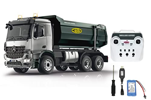 Jamara Camion À Benne Mercedes Benz Arocs 1:20 Metal Meiller 2,4Ghz