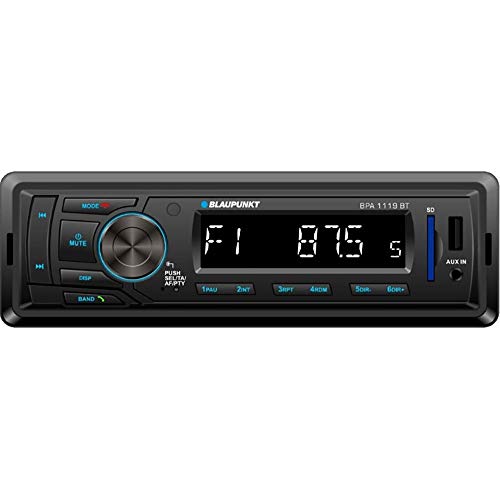 Blaupunkt Bpa1119Bt Autoradio 1 Din, Bluetooth, Usb, Nero