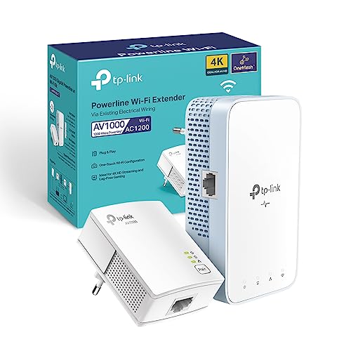 Tp-Link Tl-Wpa1000 Kit Powerline, Av1000 Mbps Su Powerline, Ac1200 Su Wifi Dual Band, 1 Porta Gigabit, Plug & Play, Homeplug Av2, Tecnologia Onemesh,