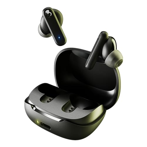 Skullcandy Smokin’ Buds Auricolari Wireless In-Ear Con Microfono, 20 Ore Di Autonomia, Realizzati Con Il 50% Di Bioplastica, Compatibili Con Iphone, A
