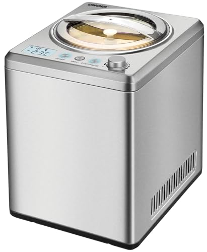 Unold 48880 Gelatiera Profi Plus, 2,5 L, Acciaio Inossidabile, Completamente Automatica, Compressore Autoraffreddante, Display Lcd, Timer, Anche Per G
