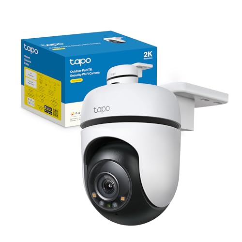 Tapo C510W Telecamera Wifi Esterno Qhd 2K, 360° Visuale, Visione Notturna A Colori, Telecamera Ip Di Sorveglianza, Sensore Di Movimento, Impermeabile