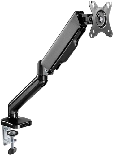 Goobay 58530 Staffa Per Monitor Con Molla A Gas Per 1 Monitor Di Dimensioni Comprese 17" E 32" (43-81 Cm) / Staffa Monitor Inclinabile E Girevole Mont