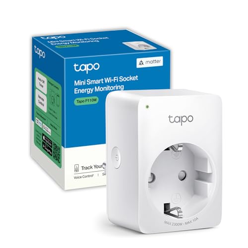 Tapo P110M Matter Presa Smart, Presa Intelligente Con Monitoraggio Energia, Wifi Intelligente Smart Plug, Compatibile Con Alexa E Google Home, Control