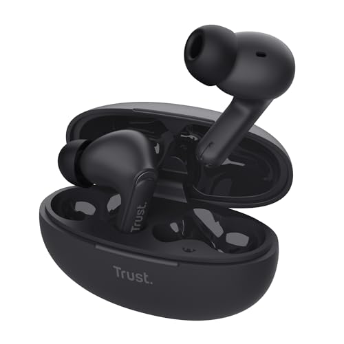 Trust Yavi Auricolari Bluetooth In Ear Con Microfono Dual Enc Cancellazione Rumore, 23 Ore Di Batteria, 85% Plastica Riciclata, Cuffie Wireless Blueto