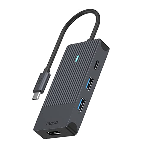 Rapoo Usb-C Multiport Adapter 4-In-1, Grey