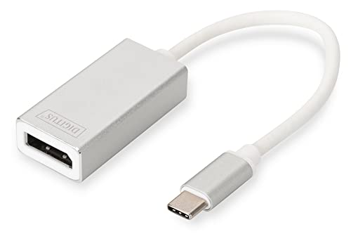 Digitus Adattatore Grafico Usb Type-C, Da Usb Type-C A Dp (Femmina), 4K Ultra Hd 30Hz, 3840X2160 Pixel, Alluminio