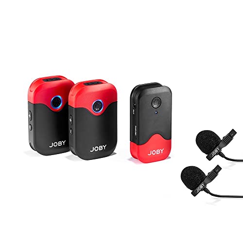 Joby Wavo Air 2.4Ghz Sistema Microfonico Wireless Con Due Trasmettitori E Sistema Di Montaggio, Vlogging, Filmmaking, Interviste, Microfoni Wireless,