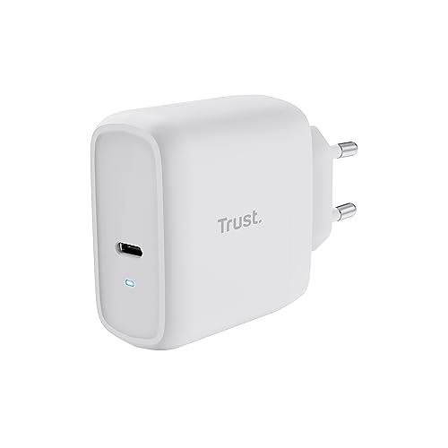 Trust Maxo Caricatore Usb-C Da 65W, 75% Con Materiali Riciclati, Caricatore Rapido Con Cavo Usb-C Da 2M, Adattatore Di Alimentazione Per Iphone, Ipad,