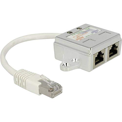 Delock Adaptador Rj45 Rj45-2X Rj45 M/F 0.15M