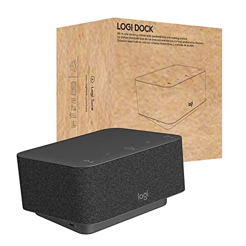 Logitech Logi Dock, Laptop Docking Station All-In-One Usb C, Speakerphone, Cuffie Con Microfono Con Cancellazione Del Rumore, Bluetooth, Hdmi, Windows
