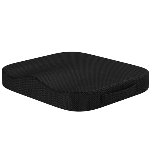 Bonmedico Cuscino Antidecubito - Cuscino Ortopedico Posturale Per Casa, Ufficio E Auto - Rialzo Per Sedia Ergonomico In Memory Foam - Supporto Lombar