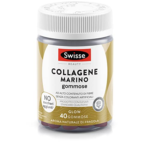 Swisse Collagene Marino - Integratore Di Collagene Marino In Pastiglie Gommose, 200 Mg Collagene Marino, Senza Zuccheri Aggiunti, Confezione Da 40 Pas