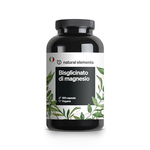 Glicinato Di Magnesio – 300Mg Di Magnesio Elementare/Dose Giornaliera – Scorta Per 2 Mesi Con 180 Capsule – Magnesio Chelato – Altamente Digeribile, V