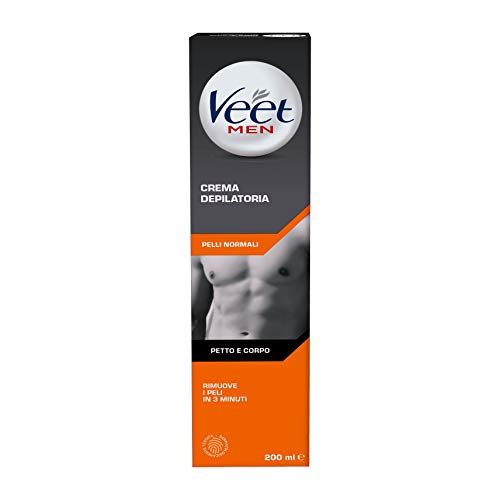 Veet Men, Crema Depilatoria Uomo, Pelli Normali 200 Ml