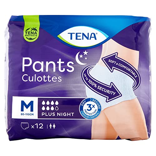Tena 796512 Pants Plus Night M, 12 Protezioni
