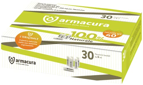 Armacura Colostrum 30 Flaconcini Bevibili - Alimento A Base Di Colostro Al 100% - Senza Lattosio - 1 Flaconcino Al Giorno