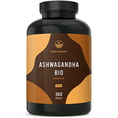 Ashwagandha Bio - 360 Capsule (Maxi Formato) Con 650Mg - Dosaggio Elevato Con 2600 Mg Per Dose Giornaliera - Vegan, Testato In Laboratorio, Organic In